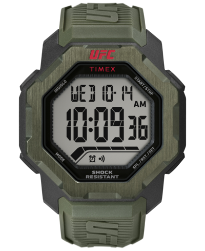 Timex Ufc Men's Knockout Digital Green Polyurethane Watch, 48mm