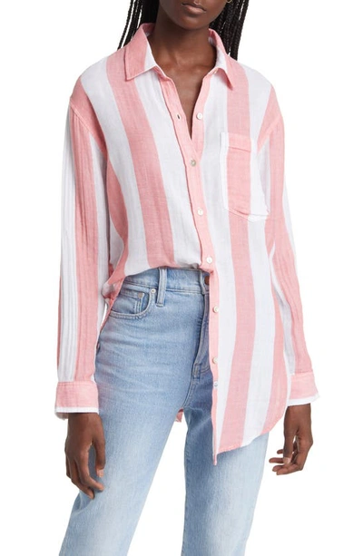 Rails Jaylin Striped Button-front Gauze Shirt In Playa Stripe