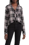 Rails Hunter Plaid Button-front Shirt In Onyx Rose Gold