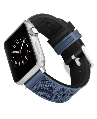 Withit Bluestone And Black Silicone Colorpop Band Compatible With 42/44/45/ultra 49mm Apple Watch In Blue,black
