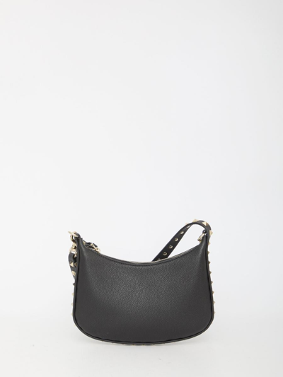 Valentino Garavani Mini Hobo Rockstud Bag In Black