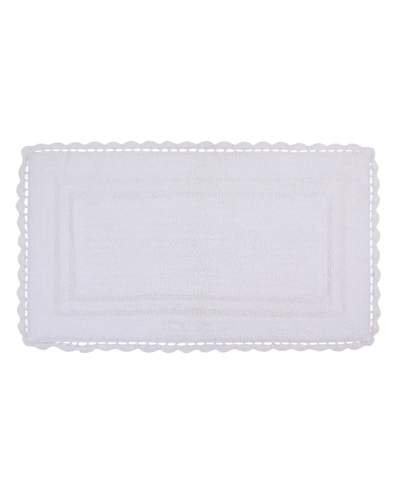 Home Weavers Casual Elegance Reversible Bath Rug, 24" X 40" In White