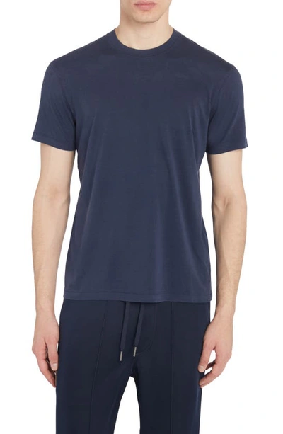 Tom Ford Short Sleeve Crewneck T-shirt In Dark Blue