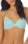 On Gossamer Next To Nothing Micro T-shirt Underwire Bra In Pastel Turquoise