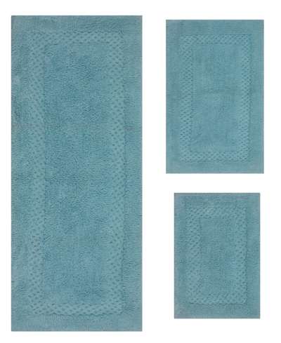 Home Weavers Classy Bathmat Rugs 3 Piece Set In Aqua