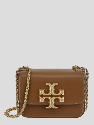 Tory Burch Brown Leather Small Eleanor Shoulder Bag  Nd  Donna Tu In Moose