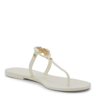 Tory Burch Flat Shoes In Ivory / Gold