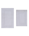 Home Weavers Classy Bathmat Rugs 2 Piece Set In White