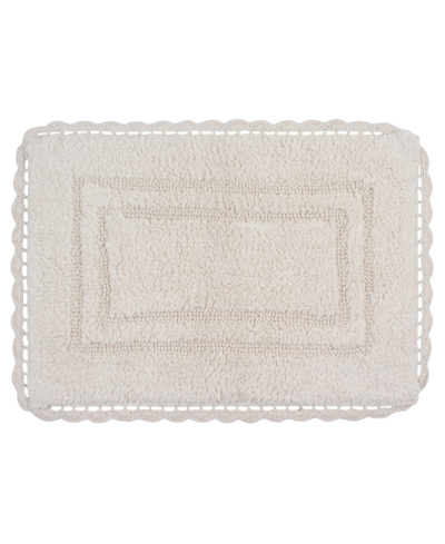 Home Weavers Casual Elegance Reversible Bath Rug, 17" X 24" In Ivory