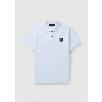 Belstaff Logo-patch Cotton Polo Shirt In White