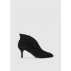 SHOE THE BEAR WOMENS VALENTINE LOW CUT HEELED BOOTS IN BLACK