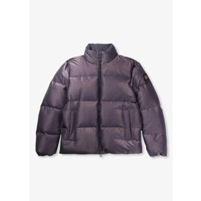 Belstaff Grid Paxton Puffer Jacket In Purple