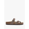 BIRKENSTOCK MAYARI BIRKO-FLOR NUBUCK MOCCA THONG SANDALS