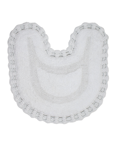 Home Weavers Hampton Crochet Reversible Bath Rug, 20" X 20" In White
