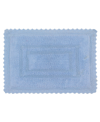 Home Weavers Opulent Reversible Bath Rug, 17" X 24" In Blue