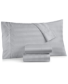Charter Club 1.5" Stripe 550 Thread Count 100% Cotton 4-pc. Sheet Set, Full, Exclusively At Macy's In Silver