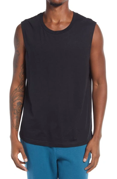 Alo Yoga Black Crewneck Tank Top