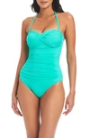 Bleu Rod Beattie Kore Twist One-piece Swimsuit In Bora Bleu