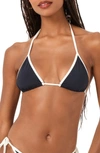 L*space Triangle Bikini Top In Black