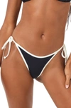 L*space Levy Bikini Bottom In Black Cream