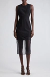 Jason Wu Collection Sleeveless Midi Dress In Black