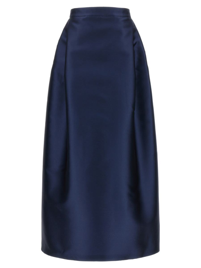 Alberta Ferretti Mikado Skirts Blue In Azul