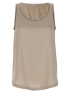 Brunello Cucinelli Monile Tank Top In Gray