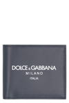 DOLCE & GABBANA DOLCE & GABBANA LEATHER FLAP-OVER WALLET