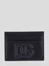 Dolce & Gabbana Signature Logo Card Holder In Black