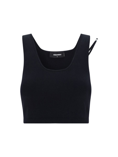 Dsquared2 Sleeveless Crop Top In 900