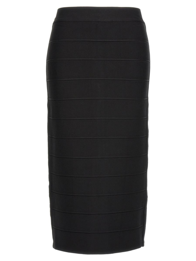 Herve Leger Icon Bandage Pencil Skirt In Negro