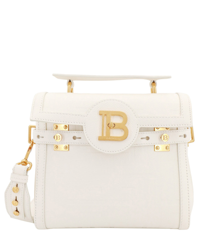 Balmain B-buzz 23 Shoulder Bag In White