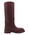 Burberry Rubber Marsh Boots With Rounded Toe And Knee Length In Violet