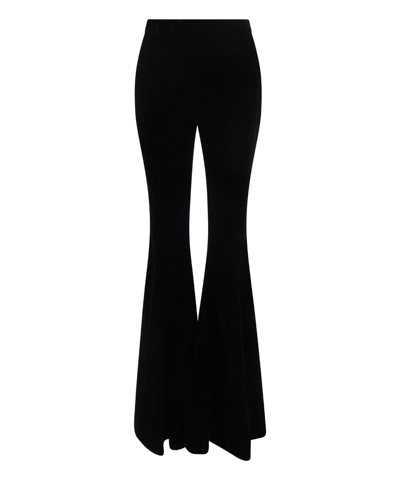 Saint Laurent High-waisted Flared Trousers In Nero