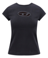 Diesel T-angie T-shirt In Stretch Cotton In Black