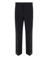 Gucci Wool Cropped Trousers In Black