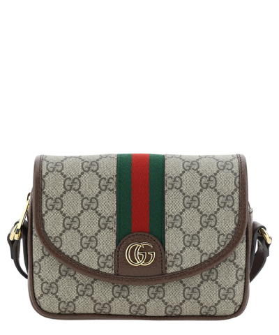 Gucci Mini Ophidia Gg Canvas Shoulder Bag In Beige