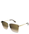 Cartier Grey Butterfly Ladies Sunglasses Ct0397s 001 61 In Crl