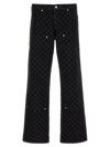 Misbhv Monogram-print Straight-leg Trousers In Black