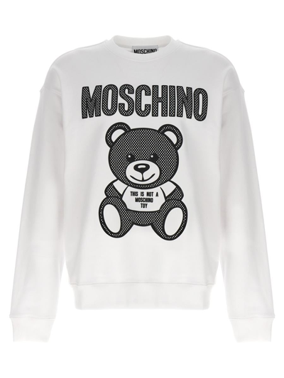 Moschino Teddy Sweatshirt In Blanco