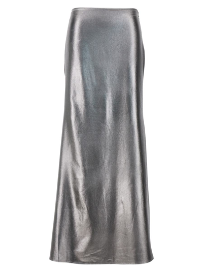 Rotate Birger Christensen Long Skirt Skirts Silver