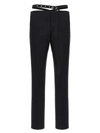 Attico Black Belt Detail Trousers In Black