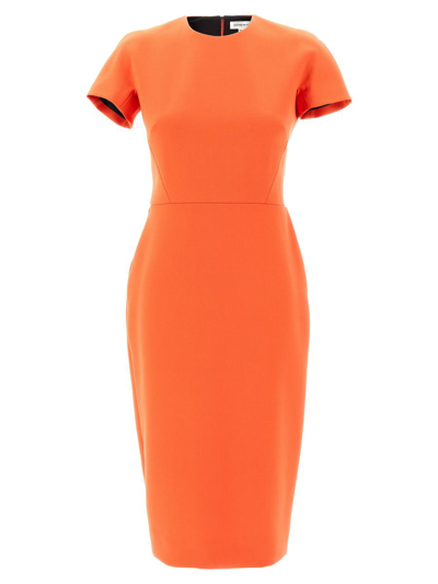 Victoria Beckham Fitted Dress Dresses Orange