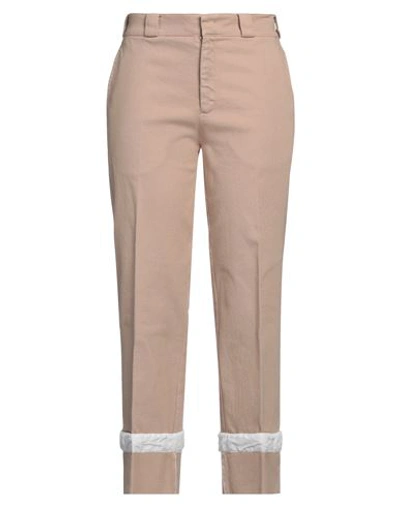 N°21 Woman Pants Beige Size 4 Cotton, Elastane, Polyester