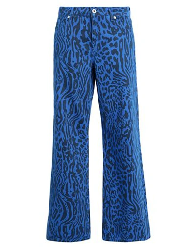 Karl Lagerfeld Jeans Woman Denim Pants Bright Blue Size 32w-32l Cotton