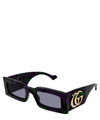 Gucci Geometric Acetate Rectangle Sunglasses In Crl