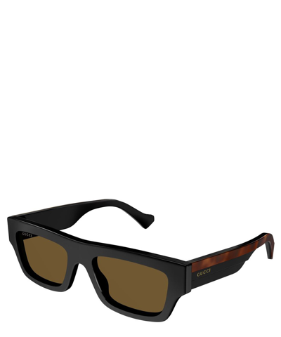 Gucci Brown Browline Mens Sunglasses Gg1301s 004 55 In Black / Brown