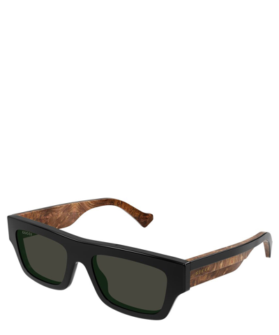 Gucci Gg1301s M 001 Rectangle Sunglasses In Grey