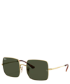 Ray Ban Square 1971 Classic Sunglasses Gold Frame Green Lenses 54-19 In Crl