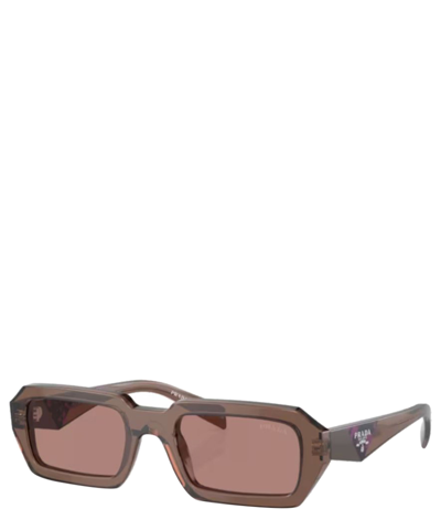 Prada Eyewear Rectangle Frame Sunglasses In Crl